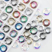 10 vnt Angelo žiedo krištolo tarpiklio karoliukas 20 mm didelės skylės stikliniai apvalūs karoliukai papuošalams gaminti pakabinami auskarai, karolių priedai