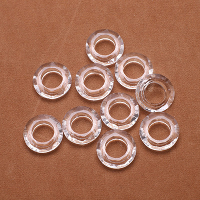 10 vnt Angelo žiedo krištolo tarpiklio karoliukas 20 mm didelės skylės stikliniai apvalūs karoliukai papuošalams gaminti pakabinami auskarai, karolių priedai