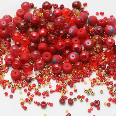 40g Μικτού μεγέθους Πολύχρωμες τσέχικες γυάλινες χάντρες σπόροι στρογγυλές χάντρες με τρύπες DIY βραχιόλι Γούρια Κολιέ χάντρες για την κατασκευή κοσμημάτων