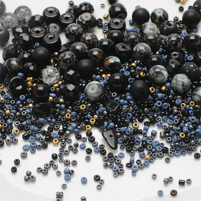 40g Μικτού μεγέθους Πολύχρωμες τσέχικες γυάλινες χάντρες σπόροι στρογγυλές χάντρες με τρύπες DIY βραχιόλι Γούρια Κολιέ χάντρες για την κατασκευή κοσμημάτων