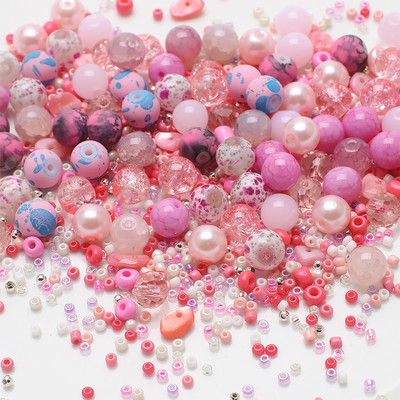 40g Μικτού μεγέθους Πολύχρωμες τσέχικες γυάλινες χάντρες σπόροι στρογγυλές χάντρες με τρύπες DIY βραχιόλι Γούρια Κολιέ χάντρες για την κατασκευή κοσμημάτων