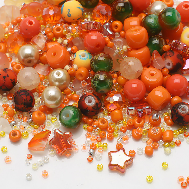 40g Μικτού μεγέθους Πολύχρωμες τσέχικες γυάλινες χάντρες σπόροι στρογγυλές χάντρες με τρύπες DIY βραχιόλι Γούρια Κολιέ χάντρες για την κατασκευή κοσμημάτων