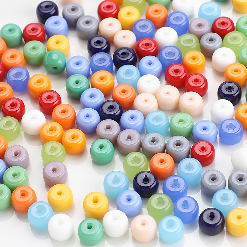 60 τμχ/Παρτίδα 6x8 χιλιοστά Κρυστάλλινες χάντρες από γυαλί κυλινδρικό χαλαρό διαχωριστικό με χάντρες για προμήθειες κατασκευής κοσμημάτων Βραχιόλι κολιέ Charms