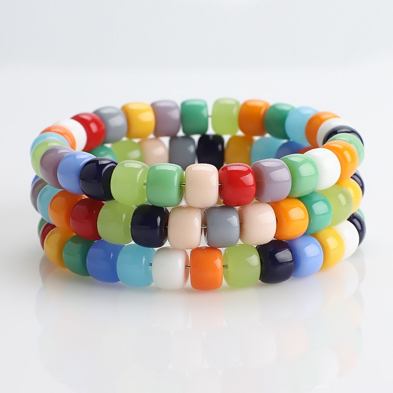 60 τμχ/Παρτίδα 6x8 χιλιοστά Κρυστάλλινες χάντρες από γυαλί κυλινδρικό χαλαρό διαχωριστικό με χάντρες για προμήθειες κατασκευής κοσμημάτων Βραχιόλι κολιέ Charms