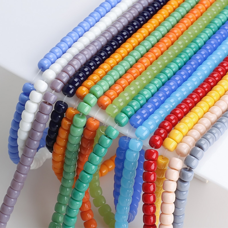 60 τμχ/Παρτίδα 6x8 χιλιοστά Κρυστάλλινες χάντρες από γυαλί κυλινδρικό χαλαρό διαχωριστικό με χάντρες για προμήθειες κατασκευής κοσμημάτων Βραχιόλι κολιέ Charms