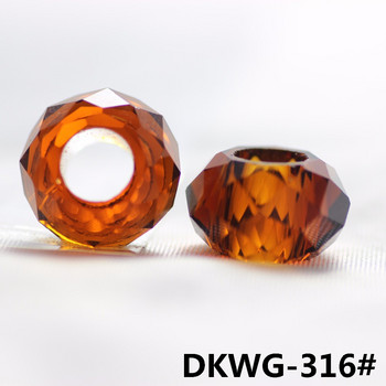 ZHUBI Glass Spacer Round 8*14mm Crystal Rondelle with Large Hole Beads DIY Χονδρικό Βραχιόλι κατασκευής κοσμημάτων