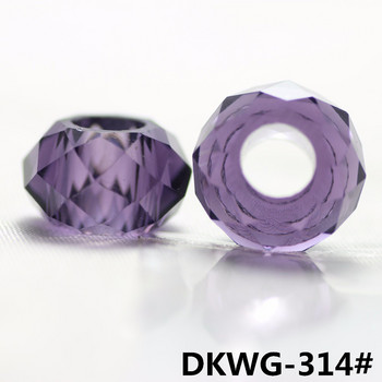 ZHUBI Glass Spacer Round 8*14mm Crystal Rondelle with Large Hole Beads DIY Χονδρικό Βραχιόλι κατασκευής κοσμημάτων