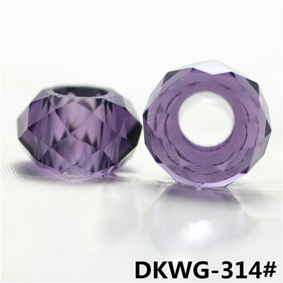 ZHUBI üveg távtartó, kerek 8*14 mm-es kristály Rondelle nagy lyukú gyöngyökkel, barkácsolás, ékszerek nagykereskedelme, anyagok készítése karkötő