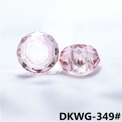 ZHUBI üveg távtartó, kerek 8*14 mm-es kristály Rondelle nagy lyukú gyöngyökkel, barkácsolás, ékszerek nagykereskedelme, anyagok készítése karkötő