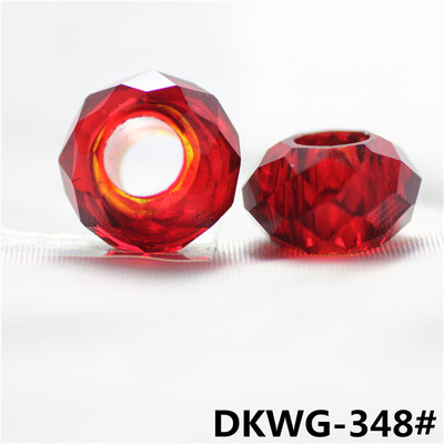ZHUBI üveg távtartó, kerek 8*14 mm-es kristály Rondelle nagy lyukú gyöngyökkel, barkácsolás, ékszerek nagykereskedelme, anyagok készítése karkötő