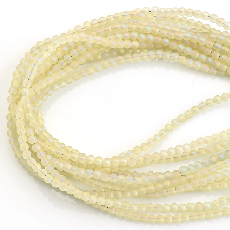 1400 kom Staklene matirane perle s rupom od 2 mm, svijetla kugla, fasetirani odstojnik, labave perle, kristali za dodatke za rukotvorine, veleprodaja