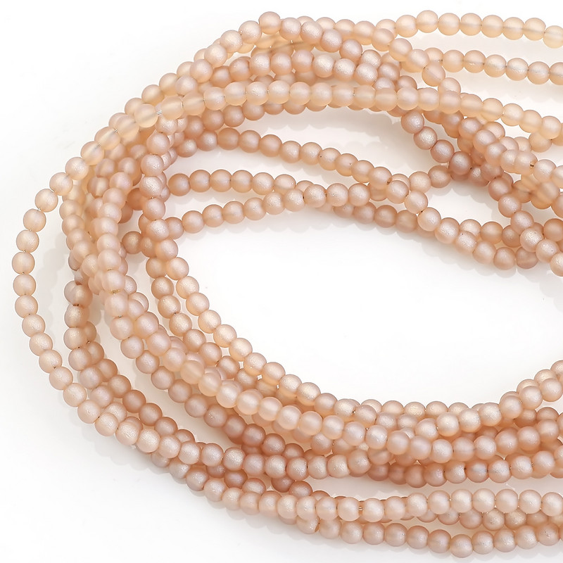 1400 kom Staklene matirane perle s rupom od 2 mm, svijetla kugla, fasetirani odstojnik, labave perle, kristali za dodatke za rukotvorine, veleprodaja