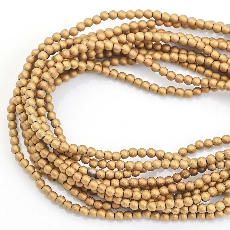 1400 kom Staklene matirane perle s rupom od 2 mm, svijetla kugla, fasetirani odstojnik, labave perle, kristali za dodatke za rukotvorine, veleprodaja