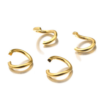 Aiovlo 100 бр./лот златни отворени пръстени за скок от неръждаема стомана Директни 4/5/6 мм разделени пръстени Конектори за правене на находки за Направи си сам