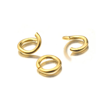 Aiovlo 100 τεμ./παρτίδα Χρυσό ανοξείδωτο ατσάλι Ανοιχτά δαχτυλίδια άλματος Direct 4/5/6mm Σπλιτ δαχτυλιδιών Υποδοχές για DIY Ευρήματα Εργαλείων