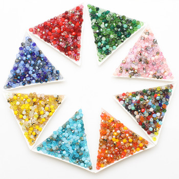 200Pcs/Παρτίδα 4mm Mutilcolor Faceted Glass Bicone Beads Crystal Loose Bead for Jewelry Making DIY βραχιόλι Σκουλαρίκι κολιέ