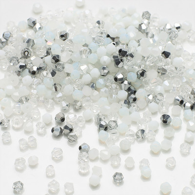 200 db/tétel 4MM többszínű csiszolt üveg bikon alakú gyöngyök kristály laza gyöngy ékszerkészítéshez barkács karkötő nyaklánc fülbevaló