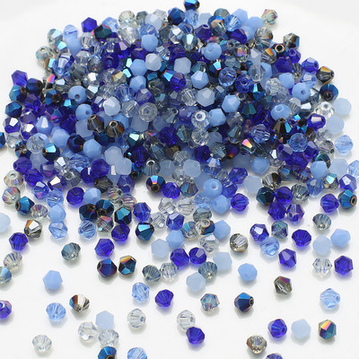 200 db/tétel 4MM többszínű csiszolt üveg bikon alakú gyöngyök kristály laza gyöngy ékszerkészítéshez barkács karkötő nyaklánc fülbevaló