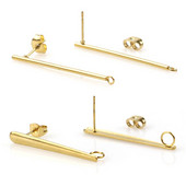 Aiovlo 10 τμχ/παρτίδα Ανοξείδωτο ατσάλι Fashion Long Earrings Pendant Connector for DIY Earrings Jewelry Making Supplies ευρήματα