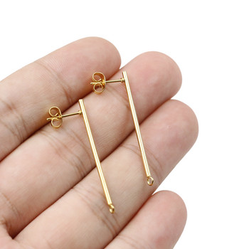 Aiovlo 10 τμχ/παρτίδα Ανοξείδωτο ατσάλι Fashion Long Earrings Pendant Connector for DIY Earrings Jewelry Making Supplies ευρήματα