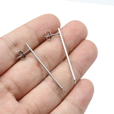 Aiovlo 10 τμχ/παρτίδα Ανοξείδωτο ατσάλι Fashion Long Earrings Pendant Connector for DIY Earrings Jewelry Making Supplies ευρήματα