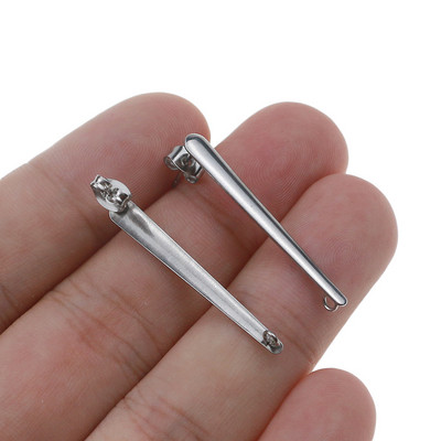 Aiovlo 10 τμχ/παρτίδα Ανοξείδωτο ατσάλι Fashion Long Earrings Pendant Connector for DIY Earrings Jewelry Making Supplies ευρήματα