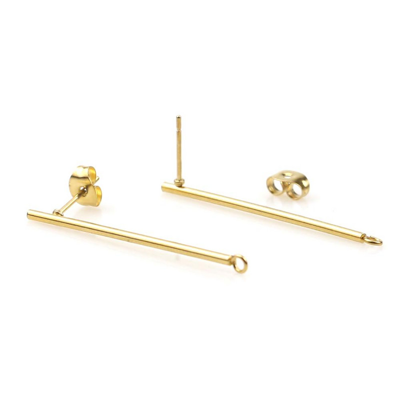 Aiovlo 10 τμχ/παρτίδα Ανοξείδωτο ατσάλι Fashion Long Earrings Pendant Connector for DIY Earrings Jewelry Making Supplies ευρήματα