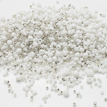 20g/Συσκευασία Μέγεθος Μείγματος 1,5-4mm Γυάλινες Χάντρες Σπόροι Στρογγυλές Μικτά Στερεά Χρώματα Spacer Glass Rice Beads for Fashion DIY Χειροποίητο βραχιόλι