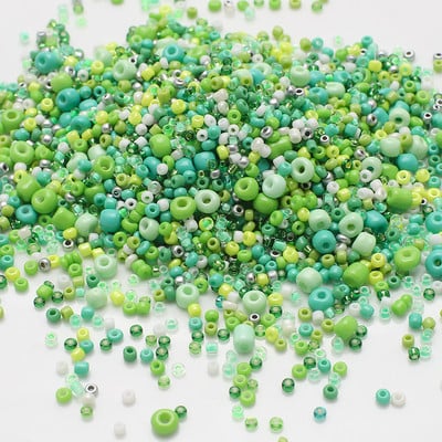 20 g/csomag vegyes méret 1,5-4 mm üvegmag gyöngyök kerek vegyes egyszínű távtartó üveg rizsgyöngyök divathoz barkács kézzel készített karkötő