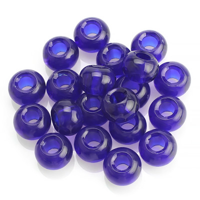 20 komada staklenih okruglih perli s velikom rupom, dvobojne perle s velikom rupom od 10x14 mm, kristalni odstojnik za DIY izradu narukvica, ručno izrađen nakit