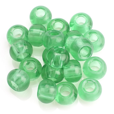 20 komada staklenih okruglih perli s velikom rupom, dvobojne perle s velikom rupom od 10x14 mm, kristalni odstojnik za DIY izradu narukvica, ručno izrađen nakit