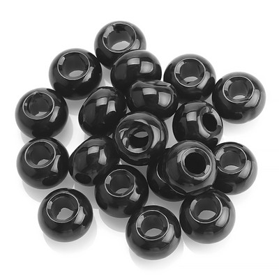 20 komada staklenih okruglih perli s velikom rupom, dvobojne perle s velikom rupom od 10x14 mm, kristalni odstojnik za DIY izradu narukvica, ručno izrađen nakit