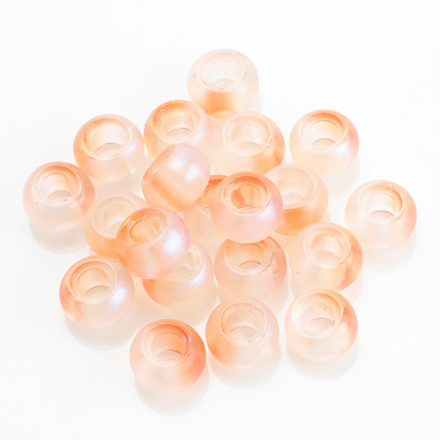 20 komada staklenih okruglih perli s velikom rupom, dvobojne perle s velikom rupom od 10x14 mm, kristalni odstojnik za DIY izradu narukvica, ručno izrađen nakit