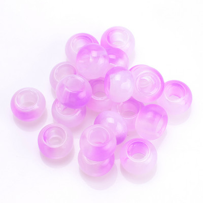 20 komada staklenih okruglih perli s velikom rupom, dvobojne perle s velikom rupom od 10x14 mm, kristalni odstojnik za DIY izradu narukvica, ručno izrađen nakit