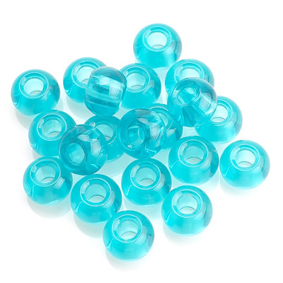 20 komada staklenih okruglih perli s velikom rupom, dvobojne perle s velikom rupom od 10x14 mm, kristalni odstojnik za DIY izradu narukvica, ručno izrađen nakit