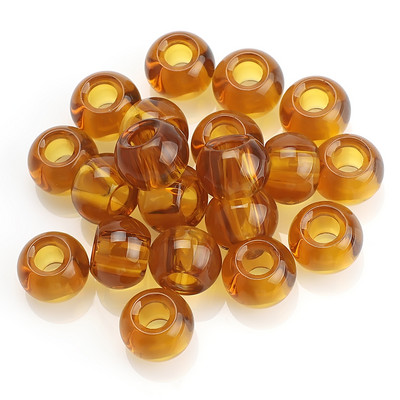 20 komada staklenih okruglih perli s velikom rupom, dvobojne perle s velikom rupom od 10x14 mm, kristalni odstojnik za DIY izradu narukvica, ručno izrađen nakit