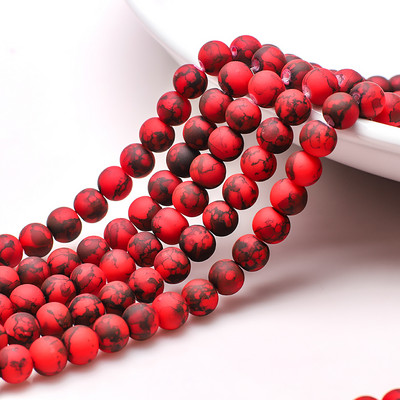 45 kom Šarene staklene narukvice Kamen 8 mm kristalno mat okrugle razmaknice perle za izradu nakita DIY ogrlica Nakit Dodaci