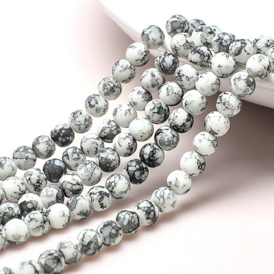 45 kom Šarene staklene narukvice Kamen 8 mm kristalno mat okrugle razmaknice perle za izradu nakita DIY ogrlica Nakit Dodaci