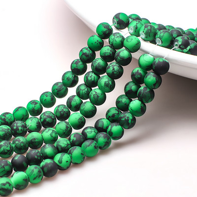 45 kom Šarene staklene narukvice Kamen 8 mm kristalno mat okrugle razmaknice perle za izradu nakita DIY ogrlica Nakit Dodaci