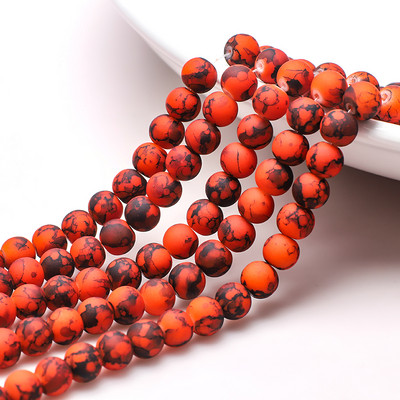 45 kom Šarene staklene narukvice Kamen 8 mm kristalno mat okrugle razmaknice perle za izradu nakita DIY ogrlica Nakit Dodaci