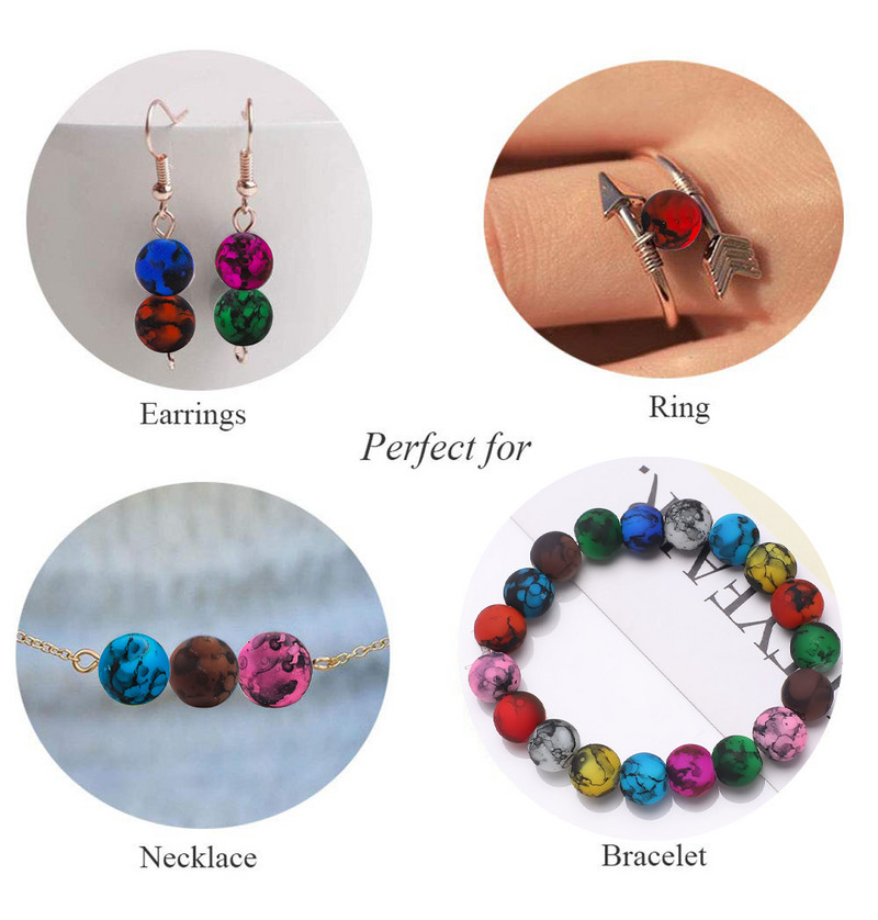 45 kom Šarene staklene narukvice Kamen 8 mm kristalno mat okrugle razmaknice perle za izradu nakita DIY ogrlica Nakit Dodaci