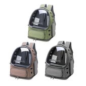 Kačių nešiojimo kuprinė katėms ir mažiems šunims, vėdinamas skaidrus nešiojamasis krepšys, nešiojimo kuprinė žygiams, naudojimui kelionėse