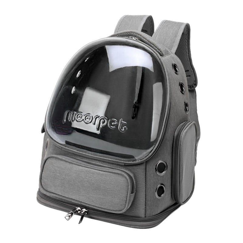 Kačių nešiojimo kuprinė katėms ir mažiems šunims, vėdinamas skaidrus nešiojamasis krepšys, nešiojimo kuprinė žygiams, naudojimui kelionėse