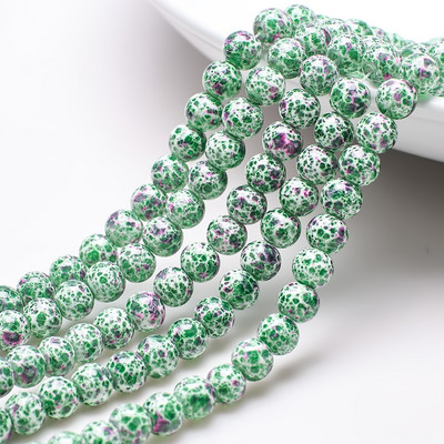 45 kom 8 mm staklene labave razmaknice šarm perle uzorak za izradu nakita kristalne okrugle kamene perle DIY ogrlica narukvica veleprodaja