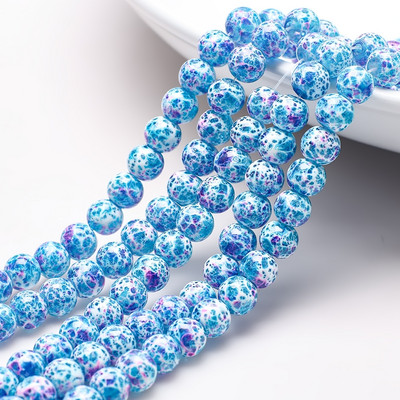 45 kom 8 mm staklene labave razmaknice šarm perle uzorak za izradu nakita kristalne okrugle kamene perle DIY ogrlica narukvica veleprodaja