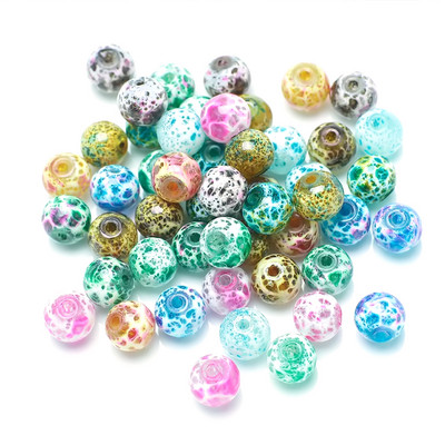 45 kom 8 mm staklene labave razmaknice šarm perle uzorak za izradu nakita kristalne okrugle kamene perle DIY ogrlica narukvica veleprodaja