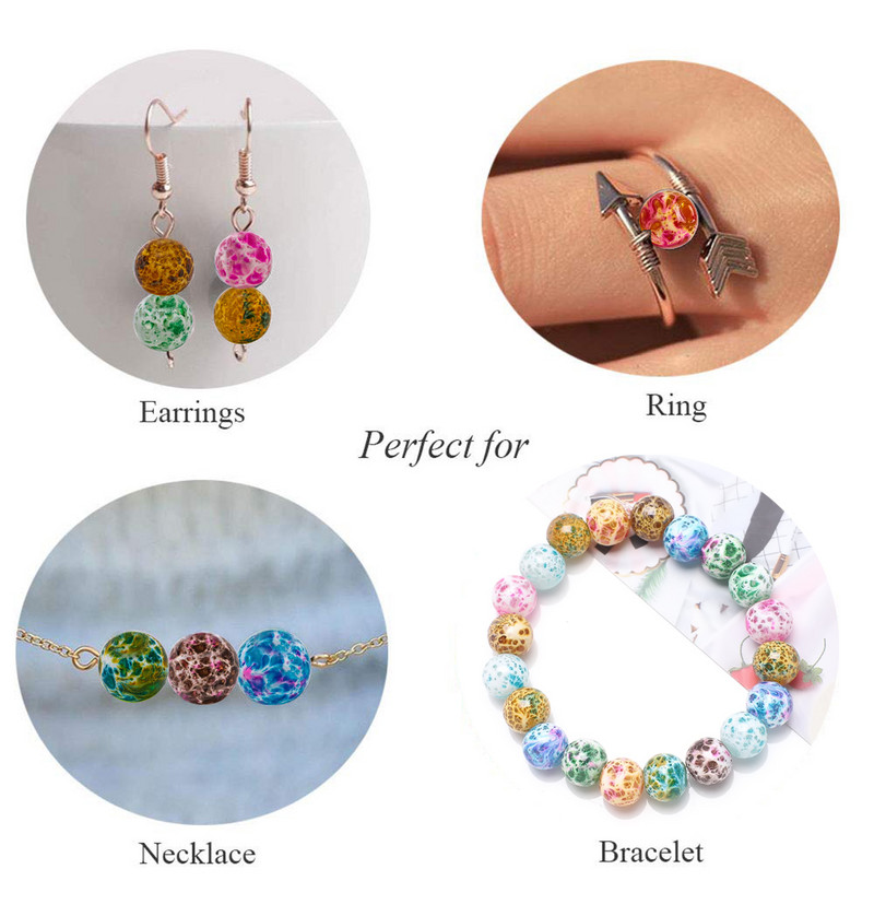 45 kom 8 mm staklene labave razmaknice šarm perle uzorak za izradu nakita kristalne okrugle kamene perle DIY ogrlica narukvica veleprodaja