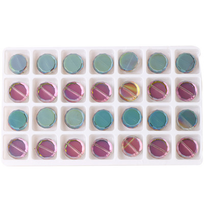 20 komada nakita Diy Izrada kristalnih dodataka Flatback Okrugle perle 14 mm Fasetirane staklene labave perle Jeftine perle Veleprodaja na veliko