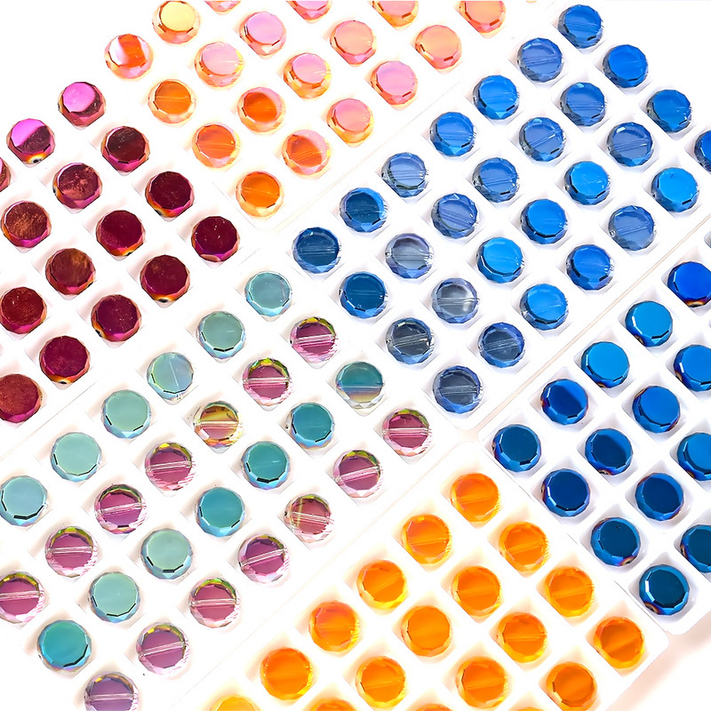 20 komada nakita Diy Izrada kristalnih dodataka Flatback Okrugle perle 14 mm Fasetirane staklene labave perle Jeftine perle Veleprodaja na veliko