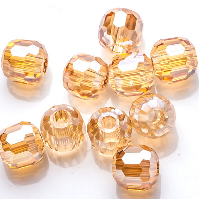 Mărgele cu găuri mari, 10/12 MM, sticlă de cristal, formă rotundă, piatră naturală, mărgele, accesorii pentru bijuterii, pentru a face brățări, colier, acut